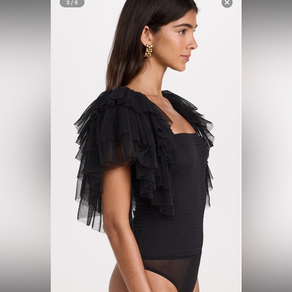 Free People Kill the Lights Bodysuit Women’s Black NWOT XS - Picture 3 of 8